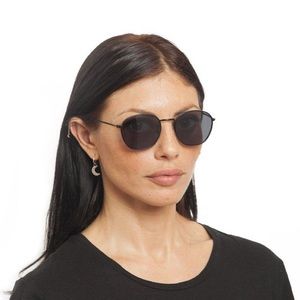 Illesteva Prince Sunglasses (black frame/gray flat lenses)